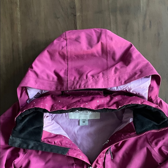 Obermeyer Fuchsia Hooded Snow coat for girls size M (10-12) - Picture 2 of 13